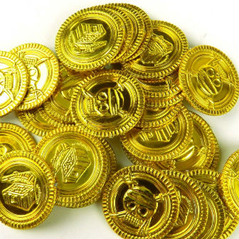 Lot de 42 pièces d'or pirate