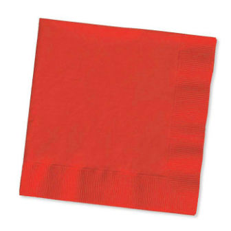 Serviette en papier rouge